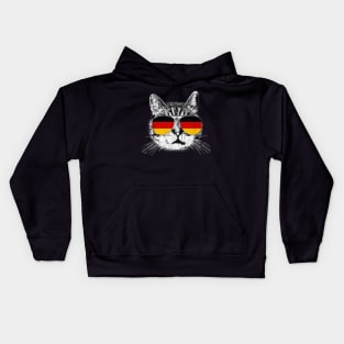 Funny Gemany flag cat, Funny cat flag Kids Hoodie